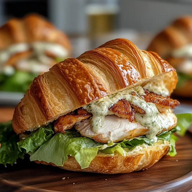 Chicken Caesar Croissant Sandwich Recipe