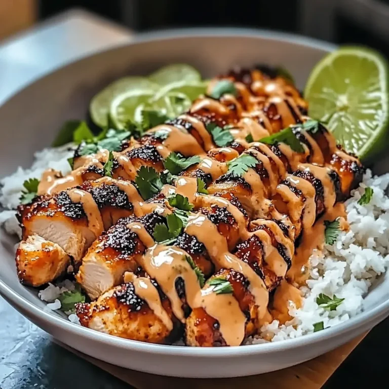 Chili Chicken Bowl with Coconut Lime Drizzle