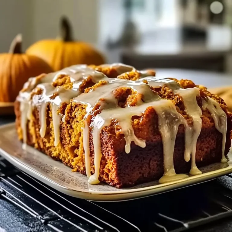 Cinnamon Roll Pumpkin Bread with Cream Cheese Glaze