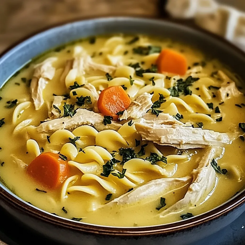 Comforting Creamy Chicken Noodle Soup