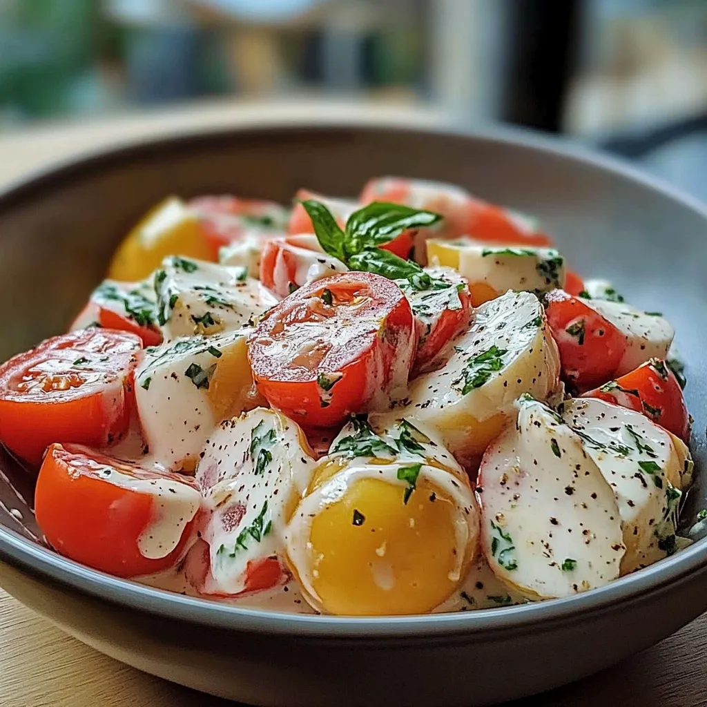Creamy Tomato Garlic Salad: A Delicious Twist