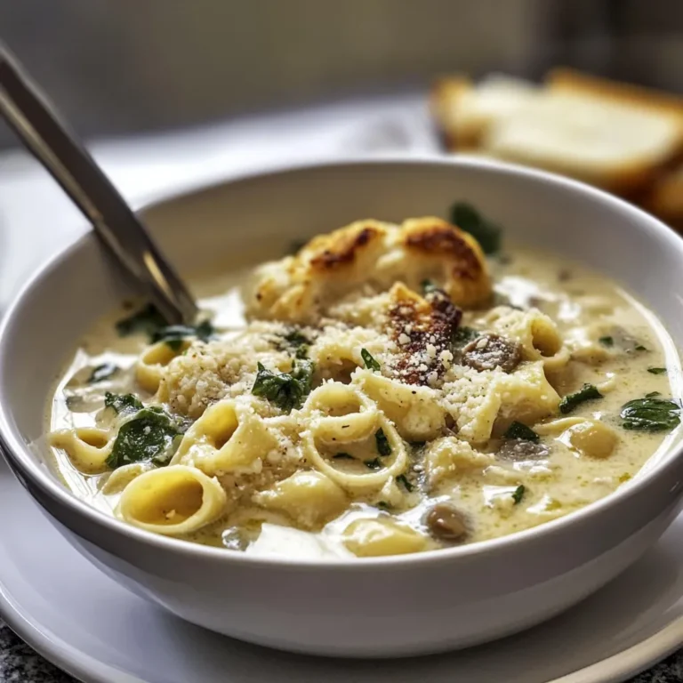 CREAMY TORTELLINI SOUP