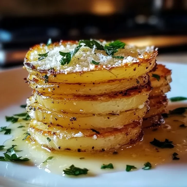 Crispy Parmesan Potato Stacks