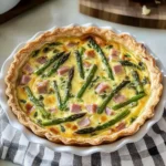 Easy Ham Asparagus Gruyere Quiche