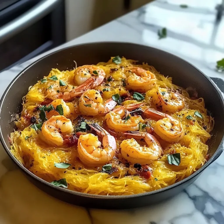 Garlic Shrimp Spaghetti Squash