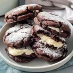 Irresistible Chocolate Crinkle Cookies with Cream Cheese Frosting