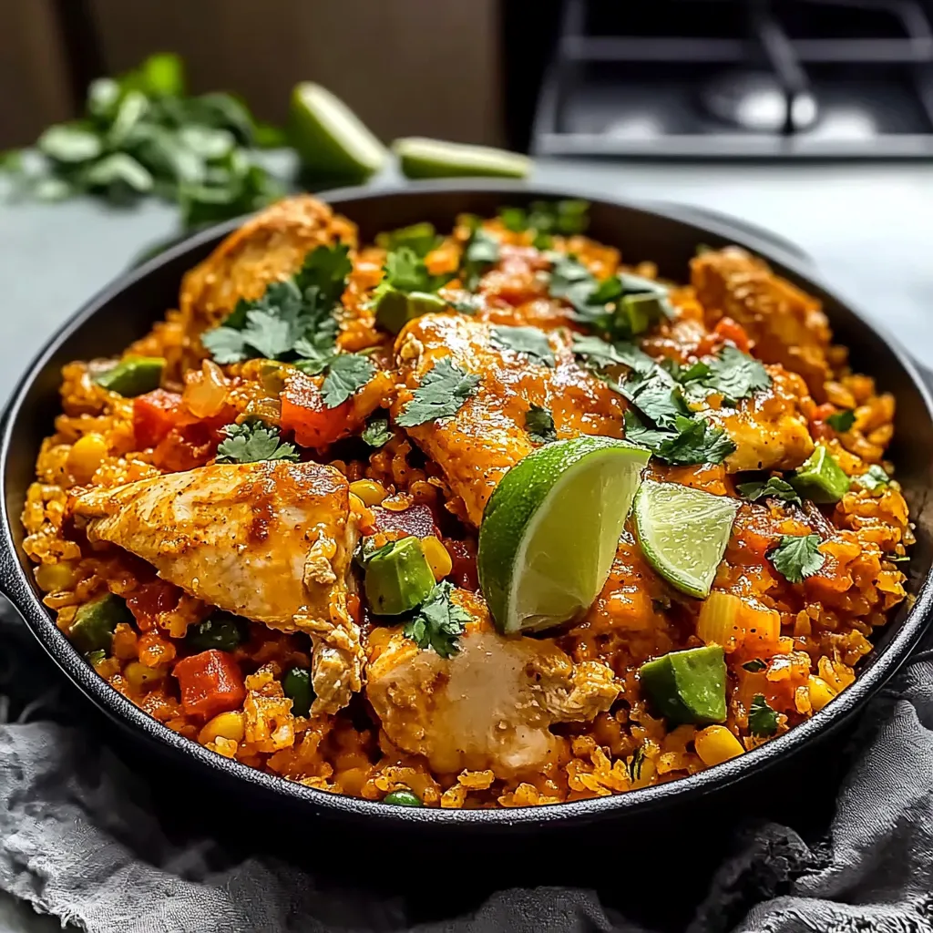 ONE-SKILLET MEXICAN CHICKEN AND RICE