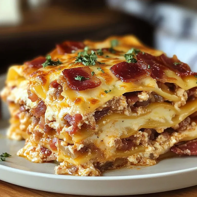Parmesan Garlic Bacon Lasagna