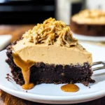 Peanut Butter Mousse Brownie Pie