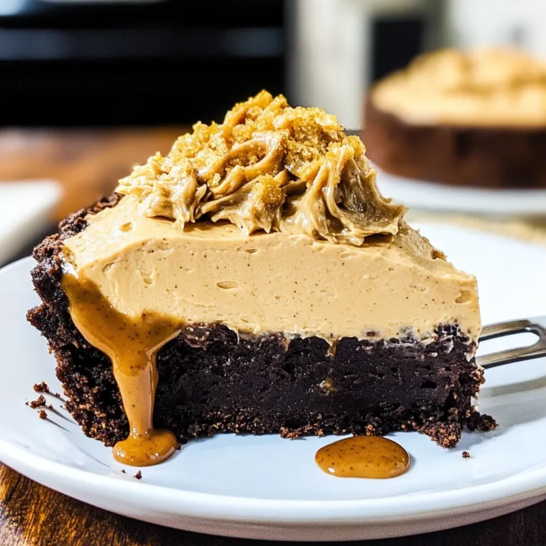 Peanut Butter Mousse Brownie Pie