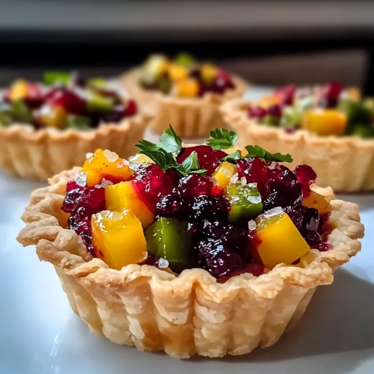 Rainbow Cranberry Jalapeño Tartlets