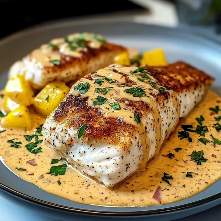 RED SNAPPER WITH CREAMY CREOLE SAUCE