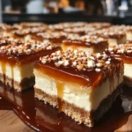 Salted Caramel Pretzel Cheesecake Squares