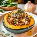 SAUSAGE STUFFED ACORN SQUASH