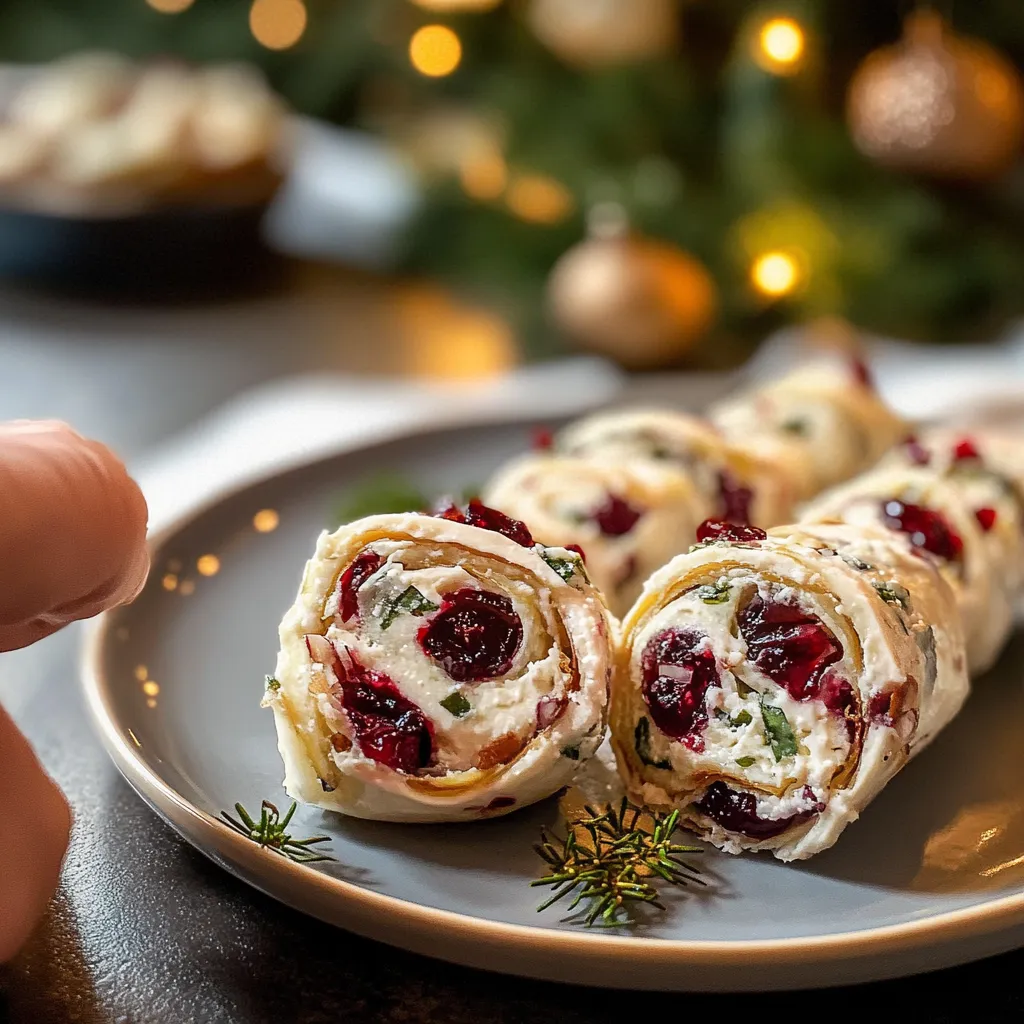 Savory Christmas Cranberry Roll Ups