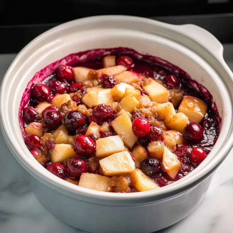 Slow Cooker Cranberry Apple Cobbler