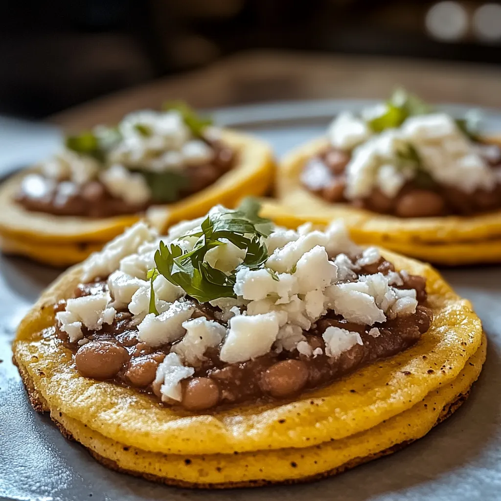 Sopes with Refried Beans and Cheese
