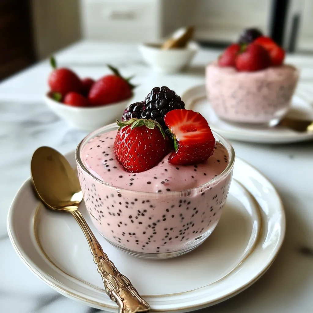 STRAWBERRY VANILLA CHIA PUDDING