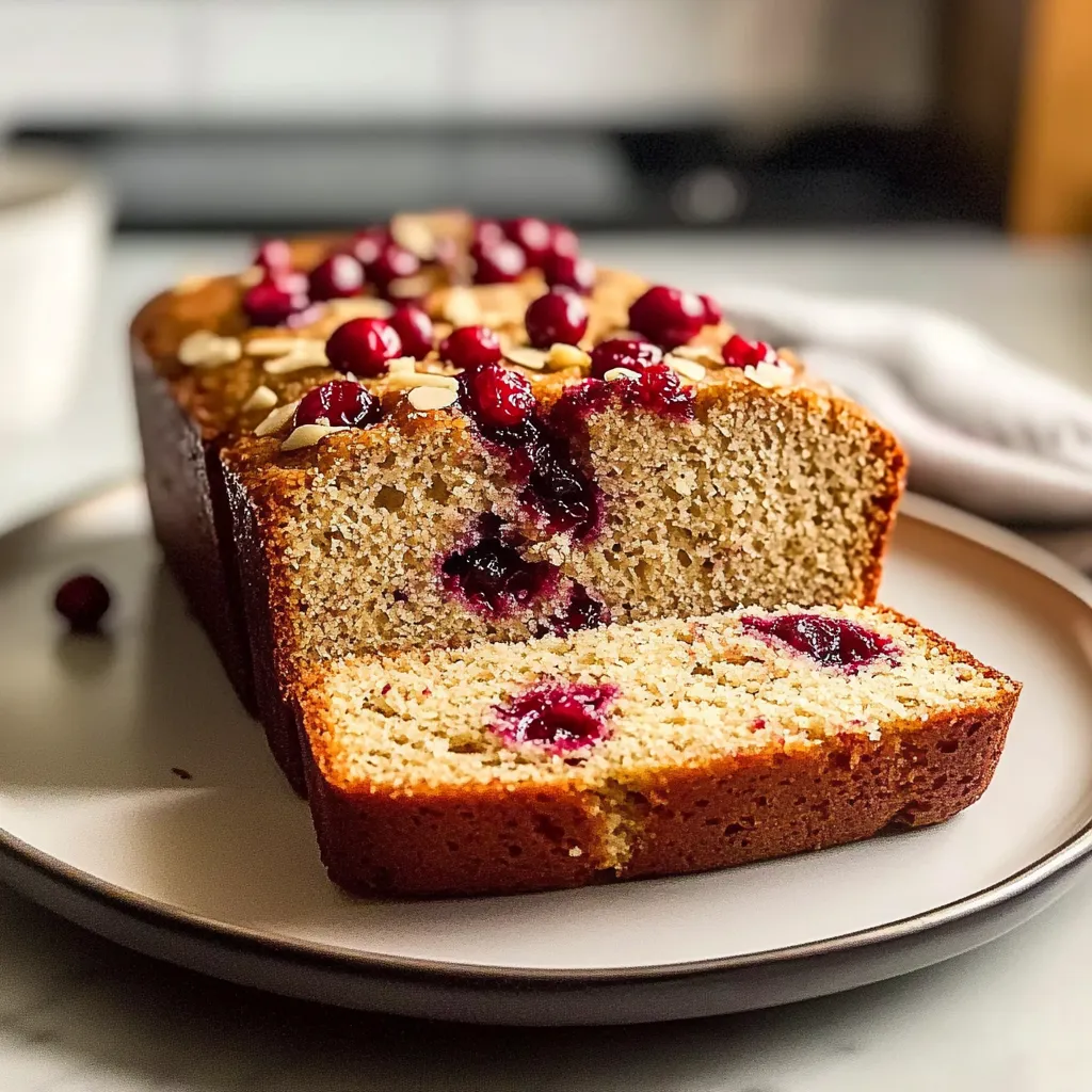Tasty Almond Flour Cranberry Bread