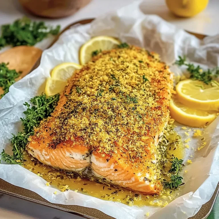 30-Minute Baked Lemon Parmesan Herb Crusted Salmon