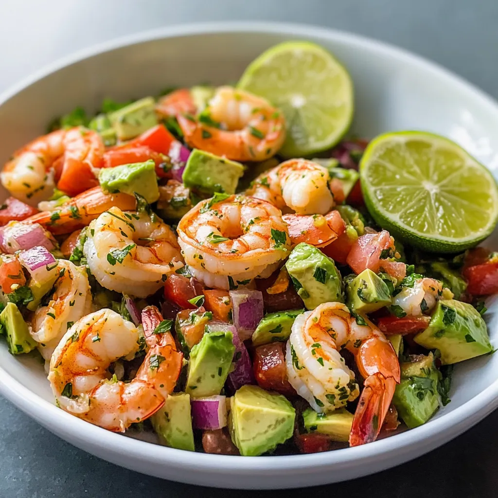 Amazing Zesty Lime Shrimp Avocado Salad: So Refreshing!