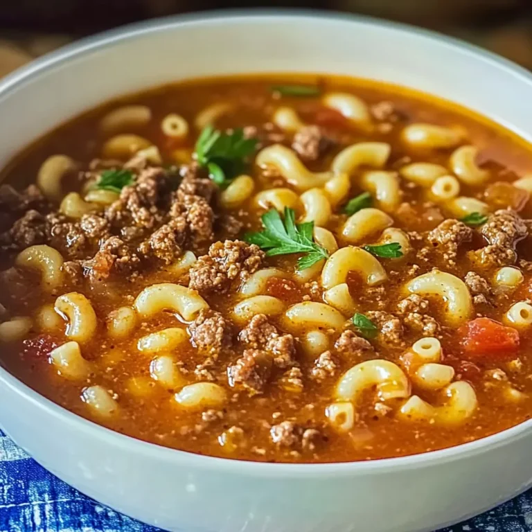 Beef and Macaroni Soup