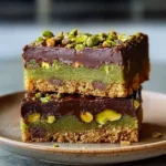 Brown Butter Dubai Pistachio Chocolate Chip Cookie Bars Recipe