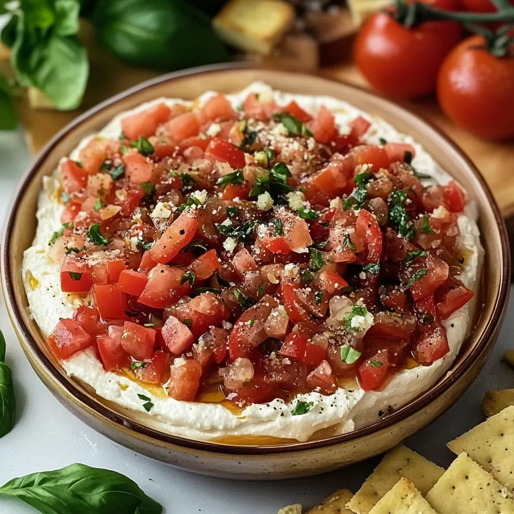 BRUSCHETTA DIP: A VIBRANT AND FLAVORFUL APPETIZER TO DELIGHT YOUR GUESTS