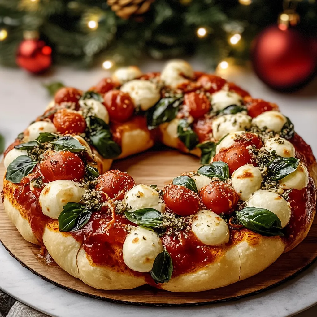 Caprese Christmas Wreath Pizza: A Festive Showpiece for the Holidays