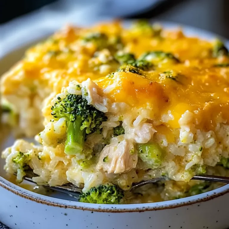 Cheesy Broccoli Chicken and Rice Casserole