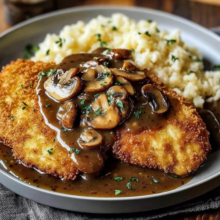 Chicken Schnitzel with Mushroom Gravy