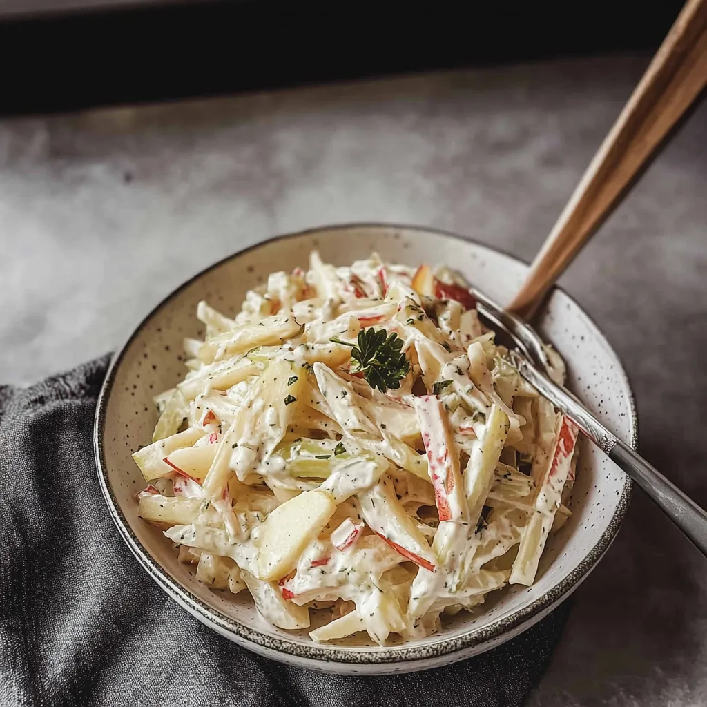 Creamy Celery Root Salad with Apple