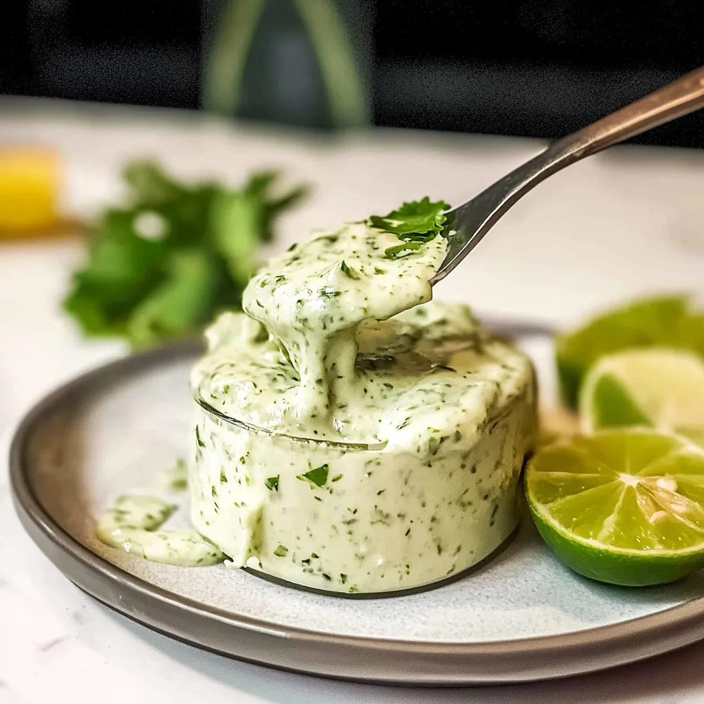 Creamy Cilantro Garlic Sauce With Jalapeños & Limes