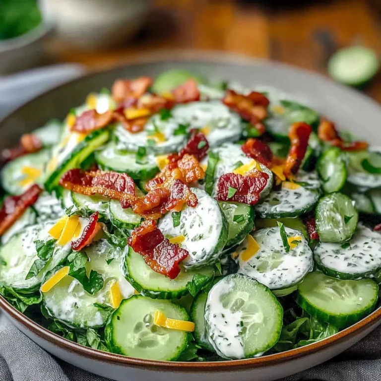 Cucumber Bacon Ranch Salad - Crisp, Creamy & Crowd-Pleasing!