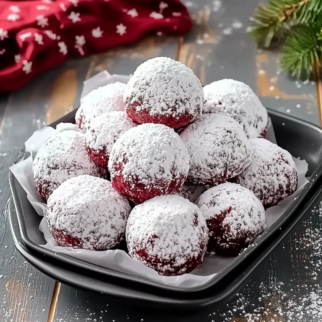 Decadent Red Velvet Snowballs