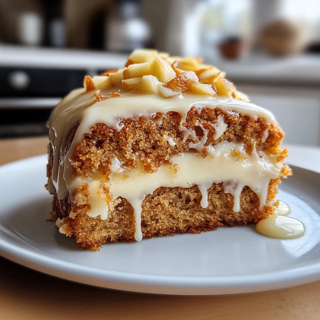 Delicious Fresh Apple Cake with Cream Cheese Frosting Recipe