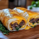 Easy Garlic Butter Beef Cheeseburger Rollups