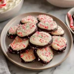 Festive Shortbread Peppermint Bark Cookies