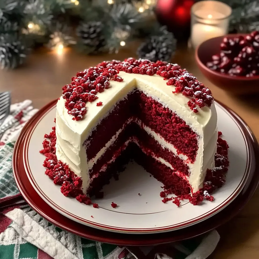 Festive Southern Red Velvet Christmas Cake
