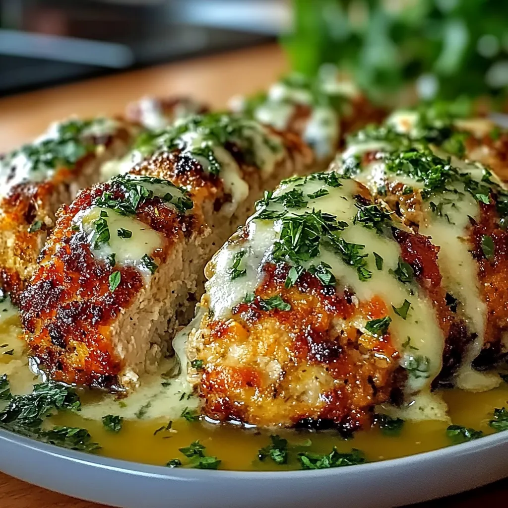 Garlic Parmesan Chicken Meatloaves Recipe