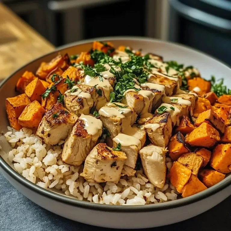 Healthy Chicken & Sweet Potato Rice Bowl
