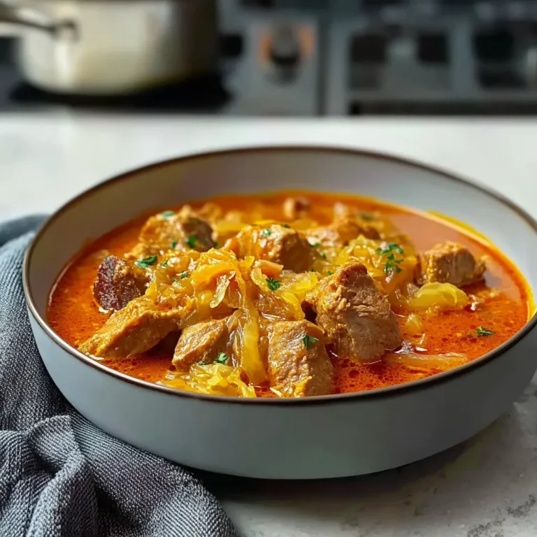 Hearty Hungarian Pork and Sauerkraut Goulash