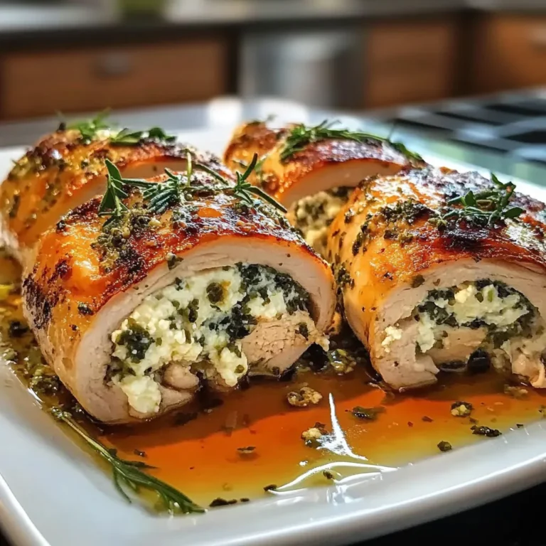 Herbed Ricotta Stuffed Chicken Rolls