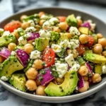 Homemade Chickpea Feta Avocado Salad