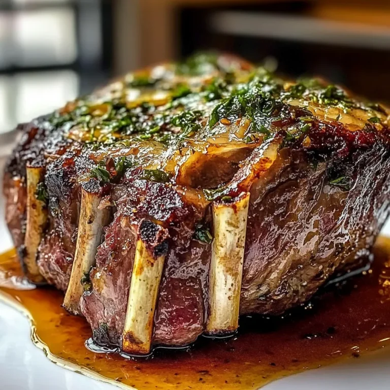 Irresistible Garlic Herb Rib Roast