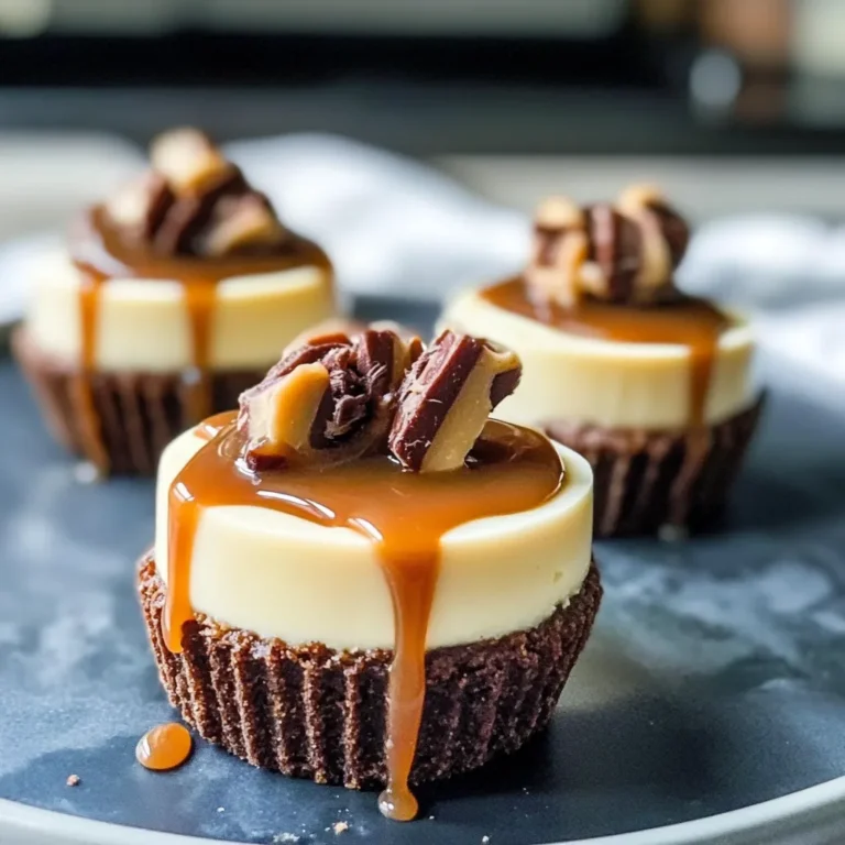 Irresistible Mini Turtle Cheesecakes for Sweet Indulgence