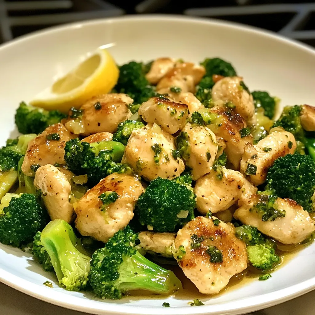 Lemon Garlic Chicken & Broccoli Skillet: 25-Minute Delight