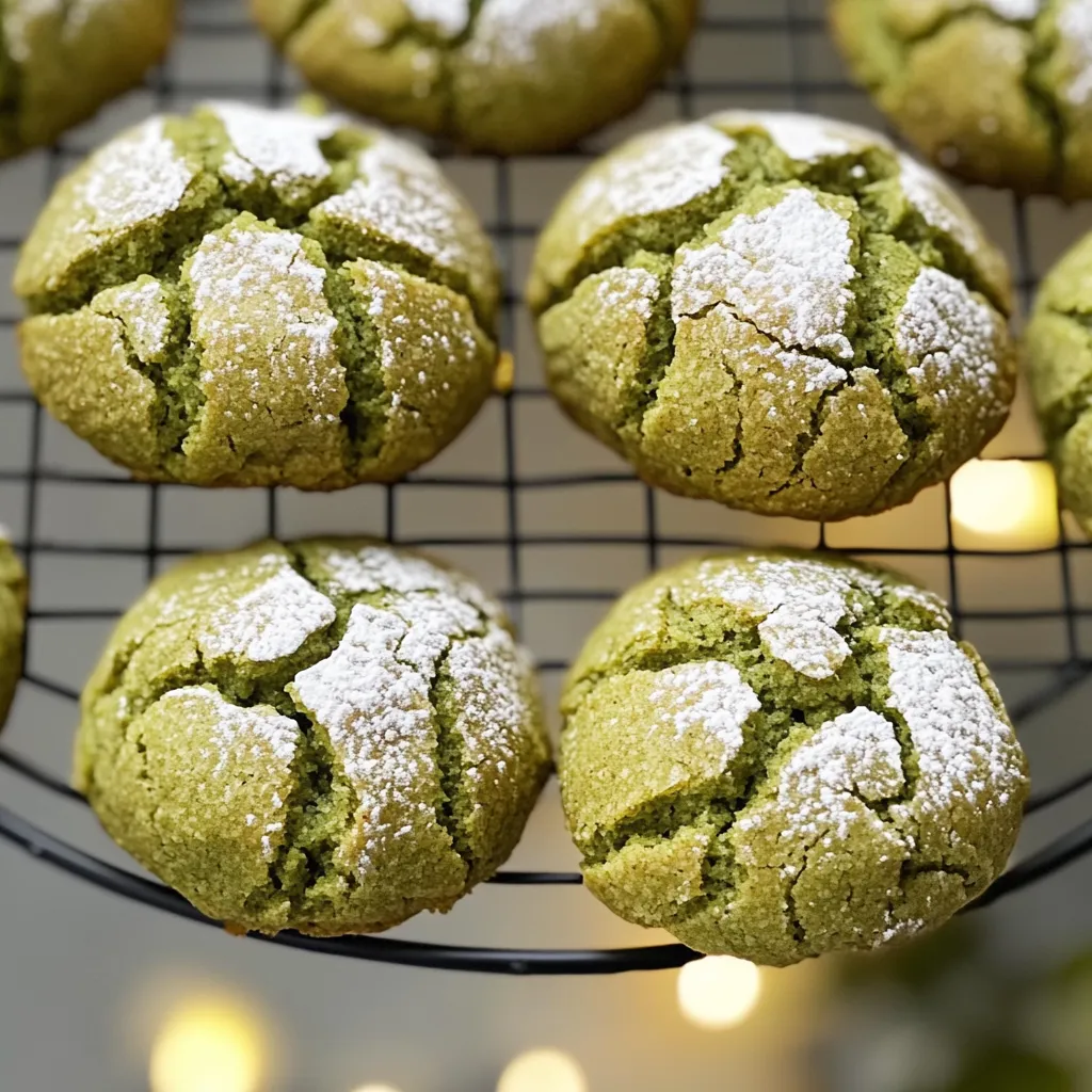 Matcha Crinkle Cookies