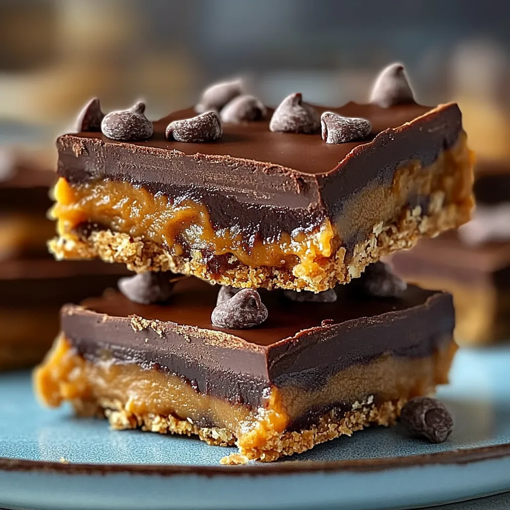 No-Bake Peanut Butter Chocolate Bars