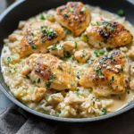 One-Pan Creamy Parmesan Chicken & Rice [40 Minutes]